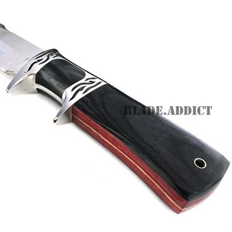 1025 Wood Hunting Survival Skinning Fixed Blade Knife Full Tang Army Bowie Ebay