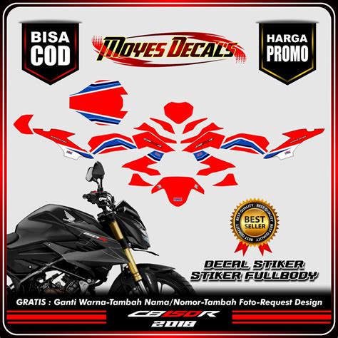 Jual Stiker Decal New Cb150r Fullbody Hrc Stiker Cb150r New Fullbody