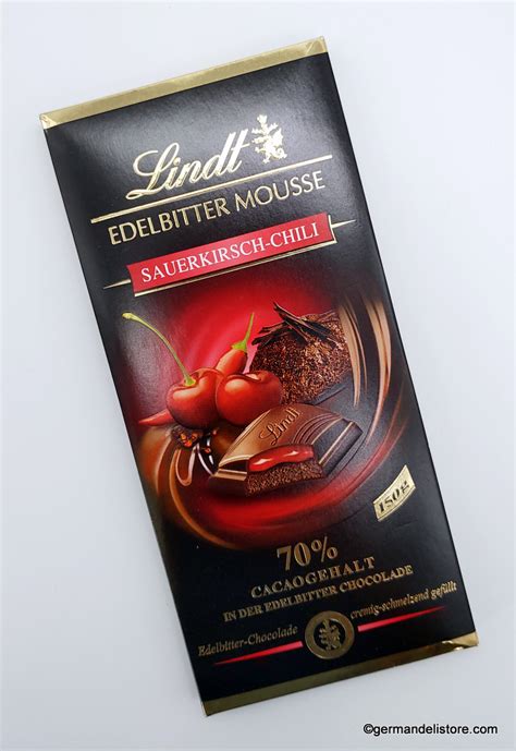 Lindt Dark Chocolate Mousse Sour Cherry Chili Germandelistore