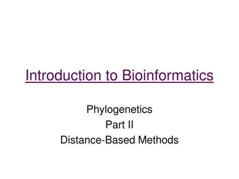 Ppt Introduction To Bioinformatics Powerpoint Presentation Free