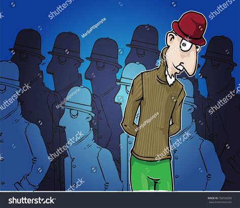 Standing Out Crowd Cartoon Characters Vector Stock Vector Royalty Free