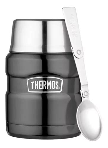 Garrafa T Rmica Thermos King De A O Inoxid Vel L Cinzatermo Comida