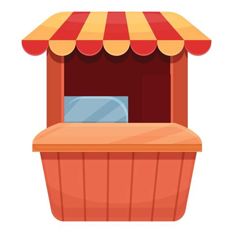 Street Food Vending Stand Icon Cartoon Style 14383517 Vector Art At