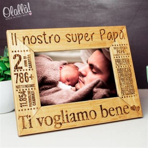 Cornice in Legno Personalizzata Idea Regalo Festa del Papà Olallà