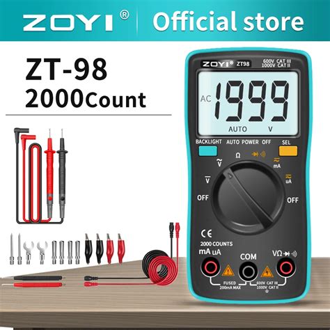 Zoyi Digital Multimeter Ammeter Voltmeter Resistance Frequency