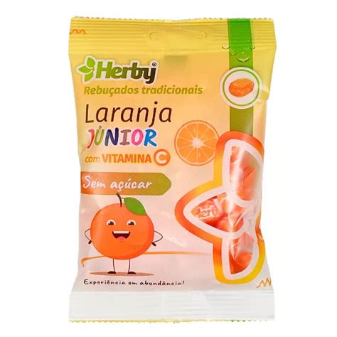 Herby Rebuçados sem Açúcar Laranja Júnior Vitamina C 60 gr