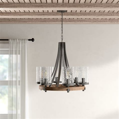 Prescott Light Wagon Wheel Chandelier Reviews Birch Lane