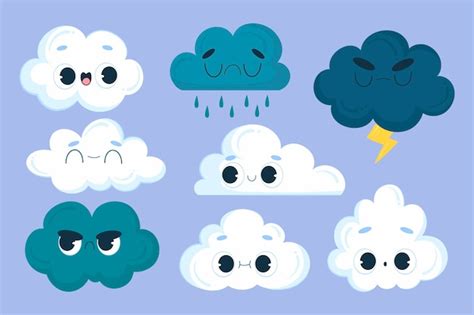 Free Vector Cartoon Clouds Collection