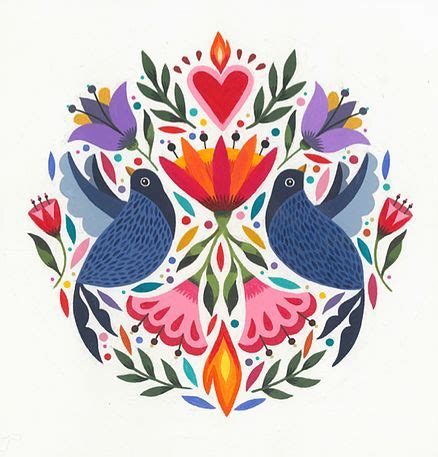 Pin By Stephanie Trice On Bird Art In Modern Folk Art Folk Art