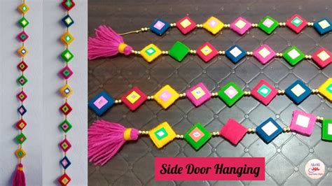 Easy Side Door Hanging Woolen Craft Idea Side Door Long Toran Wall