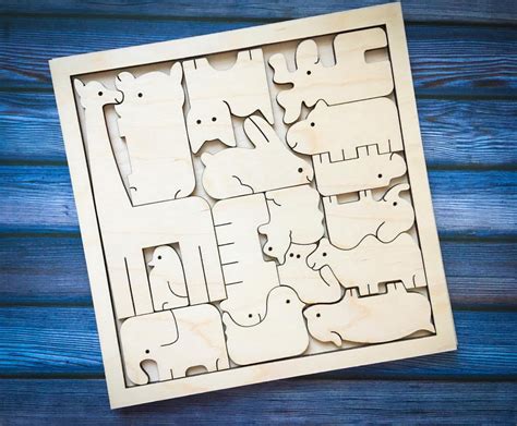 Laser Engraver Puzzle Template