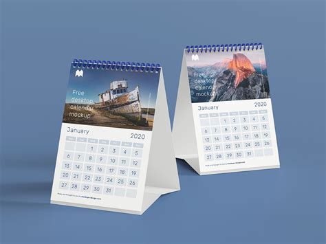 Free Premium A5 Table Desk Calendar Mockup Psd Set Good Mockups