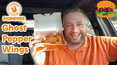 Popeyes Ghost Pepper Chicken Wings Review Youtube