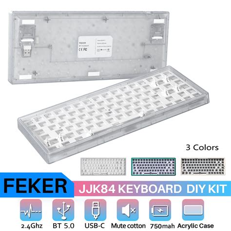 Original FEKER JJK T Kit Keys Hot Swappable Three Modes Bluetooth GHz Wired