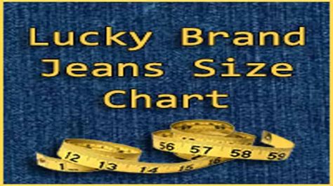 Lucky Brand Jeans Size Chart Find Your Perfect Fit Sizechartly