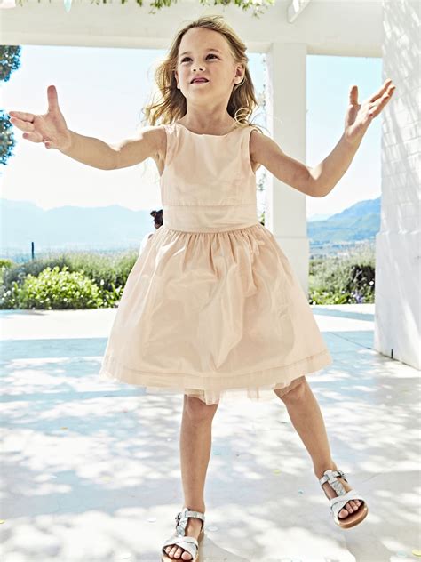 Robe R Versible Fille En Satin Et Tulle Blanc Sable Iris Vertbaudet