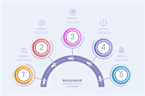 Professionele Infographic Sjabloon Voor Stappenplan Met