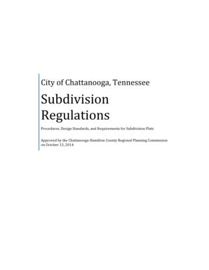 Fillable Online Chcrpa City Of Chattanooga Tennessee Subdivision