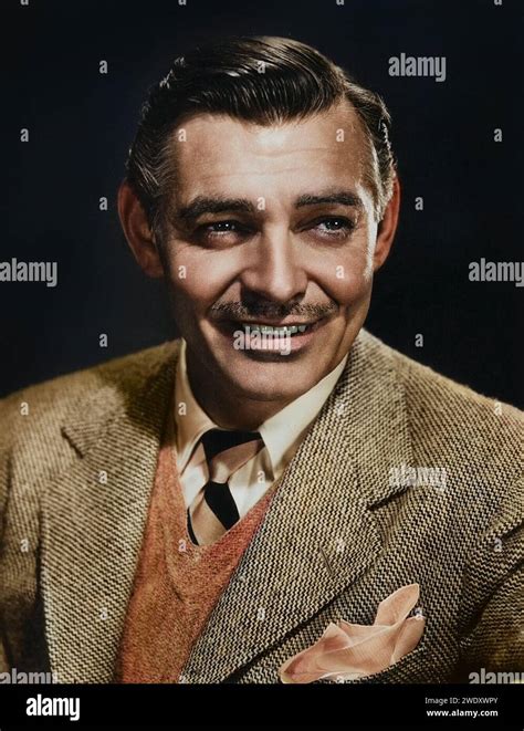 Clark Gable Publicity Photo 1940s Colorized Photo Stock Photo Alamy