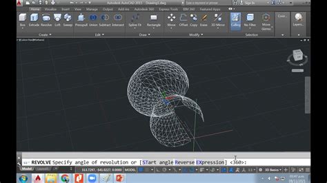 Como crear una Superficie revolución en autocad 3d revolve surface