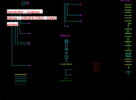 Proje Sitesi Semboller uçakları Planlar Autocad Projesi