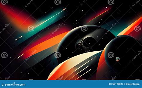 Retro Futuristic Space Wallpaper 4K Vintage Background Colorful