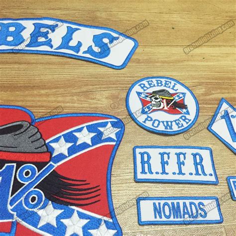 2018 Hot Sale Mixed Set Rebels Nomads Forever Embroidered Biker Patch Iron On Jacket Leather