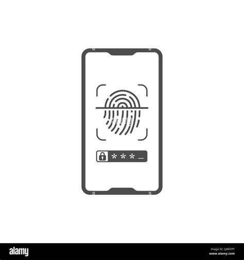 Biometric Control Fingerprint Access Icon Vector Illustration For Websites Applications And