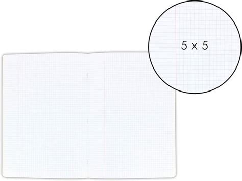 Notitieboekjes Groot Formaat Geruit 5x5mm 10 Stuks Diverse Kleuren