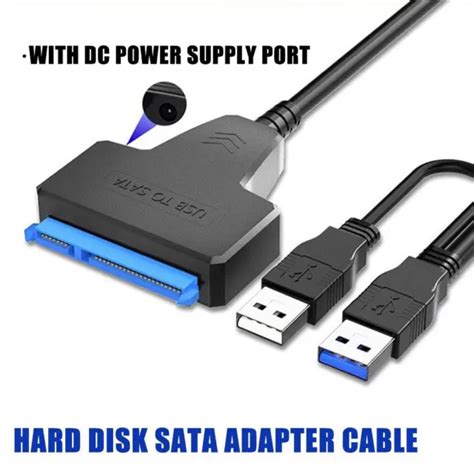 Dual Usb 30 To Sata Hard Drive Adapter Cable 25 Ssd Hdd Usb Converter Hot N2 Eur 488