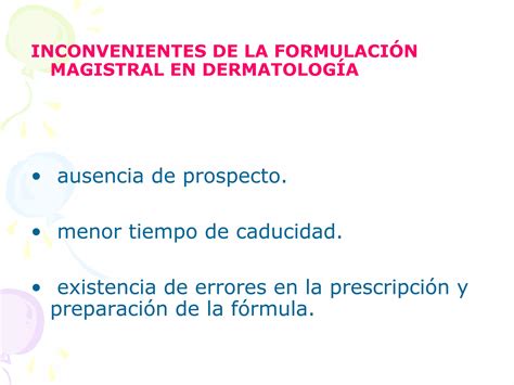 F Rmulas Magistrales En Dermatolog A Ppt