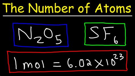 How To Calculate The Number Of Atoms Chemistry Youtube