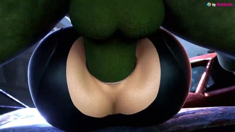 Hulk Smashes Natasha Romanovs Anal Hole Roughly Marvel 3d Animation With Sound