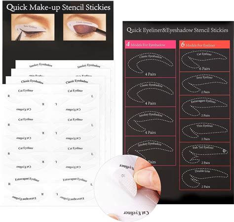 Eyeliner Stencils Stickers Eyeshadow Stencils Eyeliner Stencil Cards