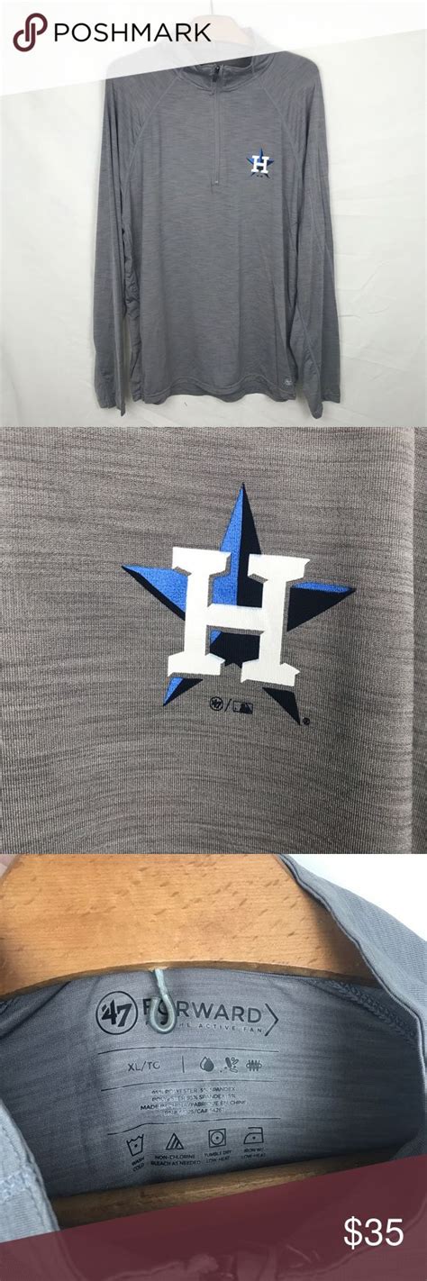 Houston Astros 47 Brand Lightweight Quarter Zip 47 Brand Sweatshirt