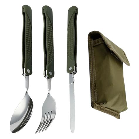 Hot Sell Portable Mini Tableware Set Outdoor Tool Folding Cutlery Set