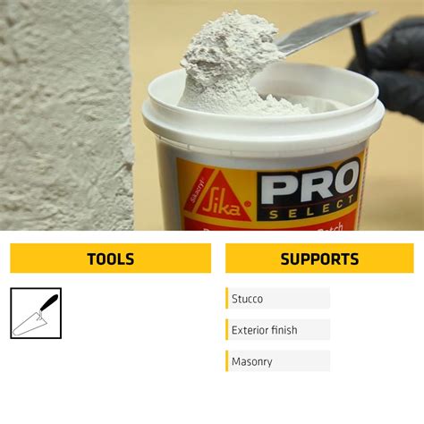 Sika Ready Mix Stucco Patch And Repair Textured Stucco Off