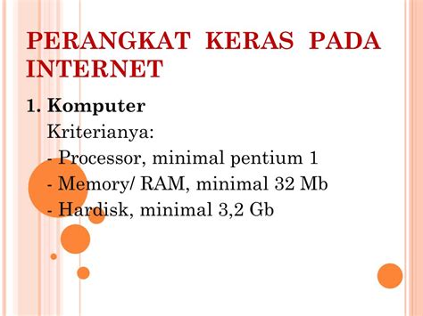 PPT PERANGKAT KERAS PADA INTRANET DAN INTERNET PowerPoint