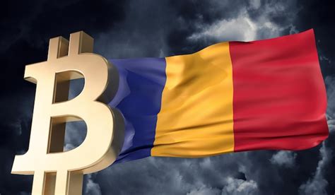 Premium Photo Gold Bitcoin Cryptocurrency With A Waving Romania Flag