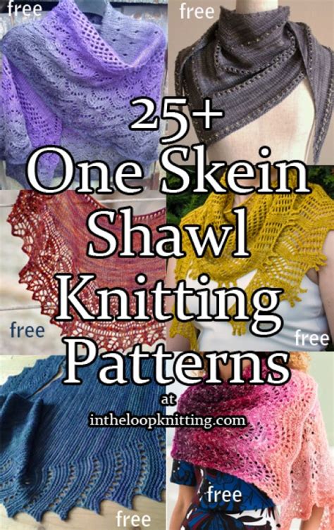 Beautiful Skills Crochet Knitting Quilting One Skein Shawl Knitting Patterns