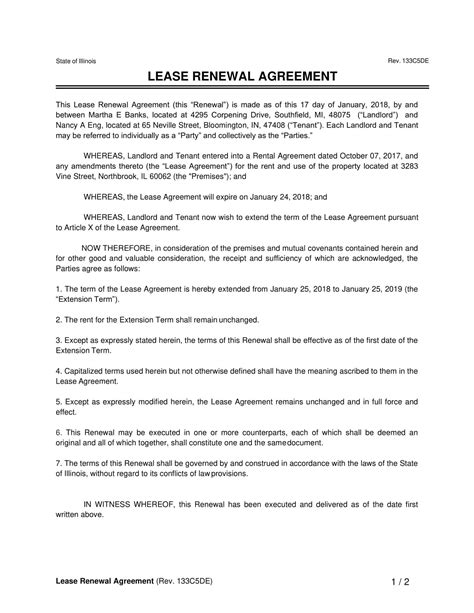 Free Printable Lease Renewal Letter Templates [Word, PDF] Sample Landlord