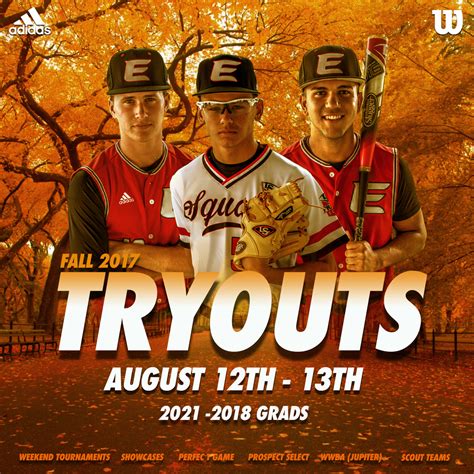 Fall Tryouts Announced Elite Squad Baseball