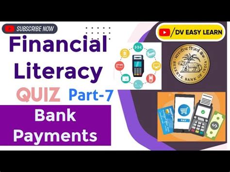 Financial Literacy Quiz Part Rbi Quiz Model Questions