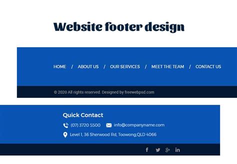 footer template free download - Freewebpsd