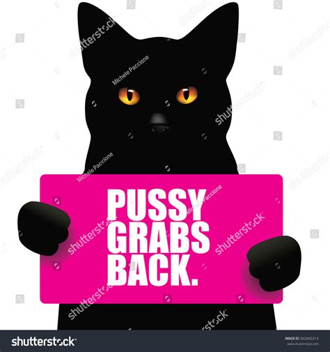 Black Cat Holding Sign That Says Stock Vector Royalty Free