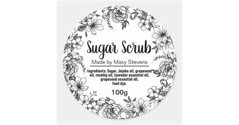 Customizable Sugar Scrub Label Zazzle