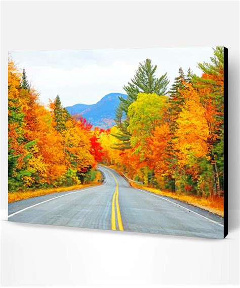 Road Autumn Trees New Paint By Numbers Paint By Numbers Pro