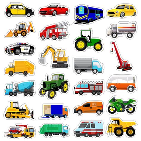 Buy 500 Pieces Cars and Trucks Stickers Transportation Sticker Car Stickers for Kids ...