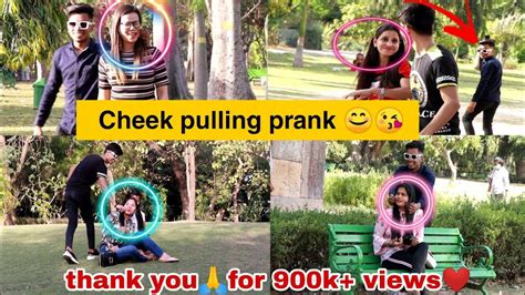 Cheek Pulling Prank On Cute Girls In Delhi Epic Reaction 😜 Sagar