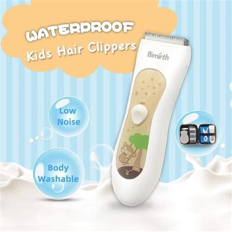 Bimirth Kids Waterproof Hair Clippers Child Safe Ultra Quiet Hair